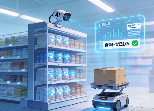 RFID+AI先知：货架自动下单，断货成历史